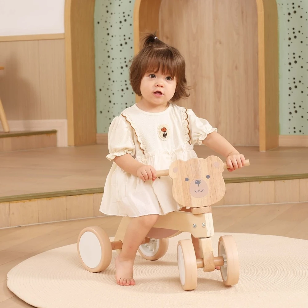 Viga Toys Medinis vežimėlis VIGA PolarB, tylūs ratukai