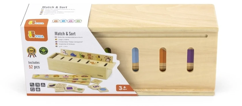 Viga Toys Rūšiuoklis žaislas VIGA, 48 blokeliai