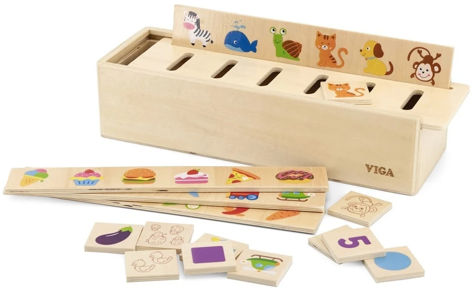 Viga Toys Rūšiuoklis žaislas VIGA, 48 blokeliai
