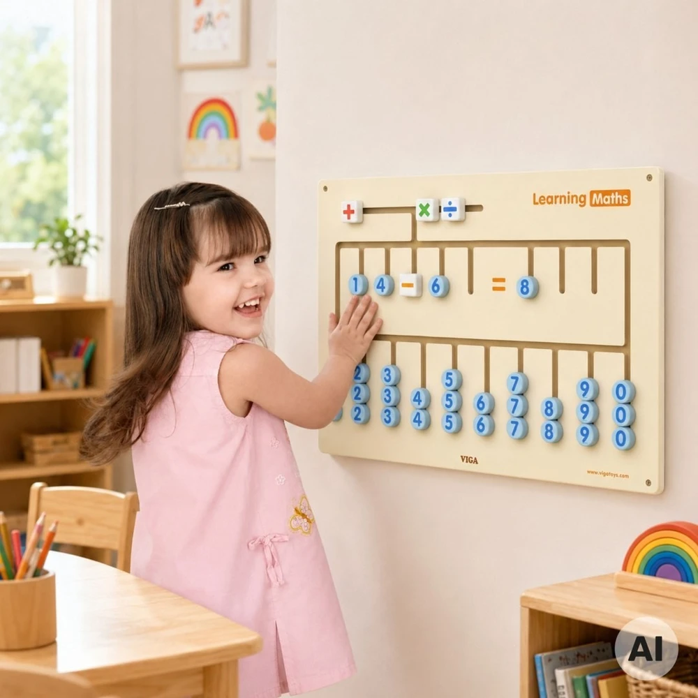Viga Toys Sensorinė lenta VIGA, Montessori principai