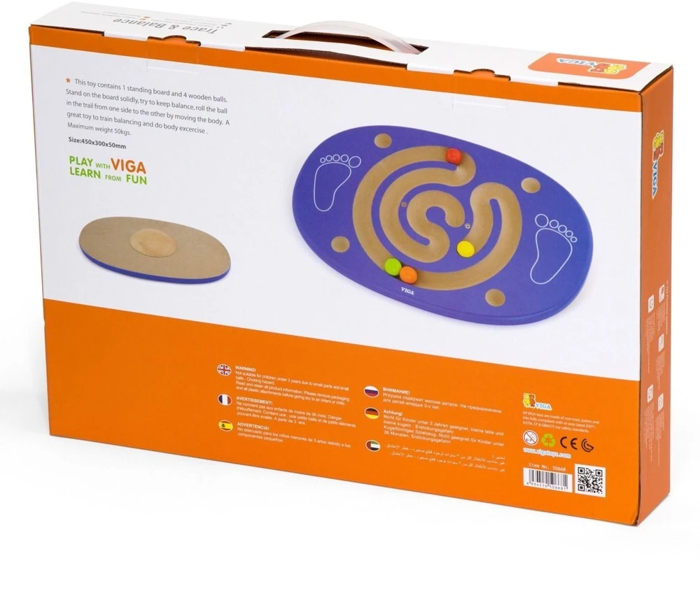 Viga Toys Sensorinė lenta VIGA, su labirintu
