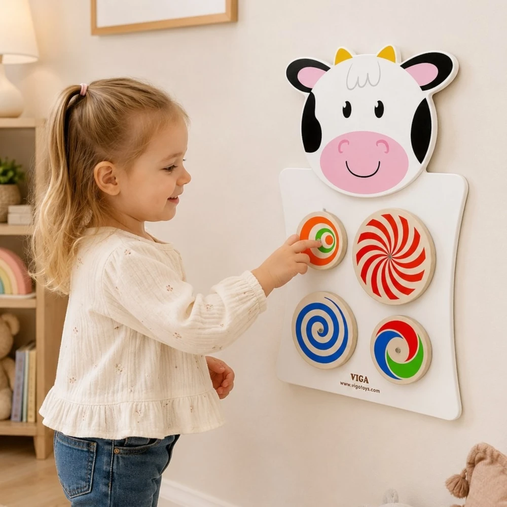 Viga Toys Sieninė lenta Viga, besisukantys diskai