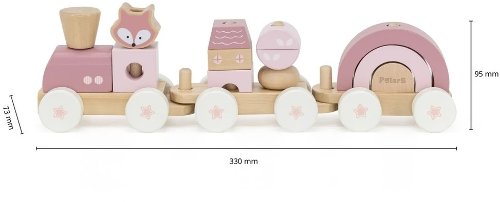 Viga Toys Traukinukas VIGA, su virvele