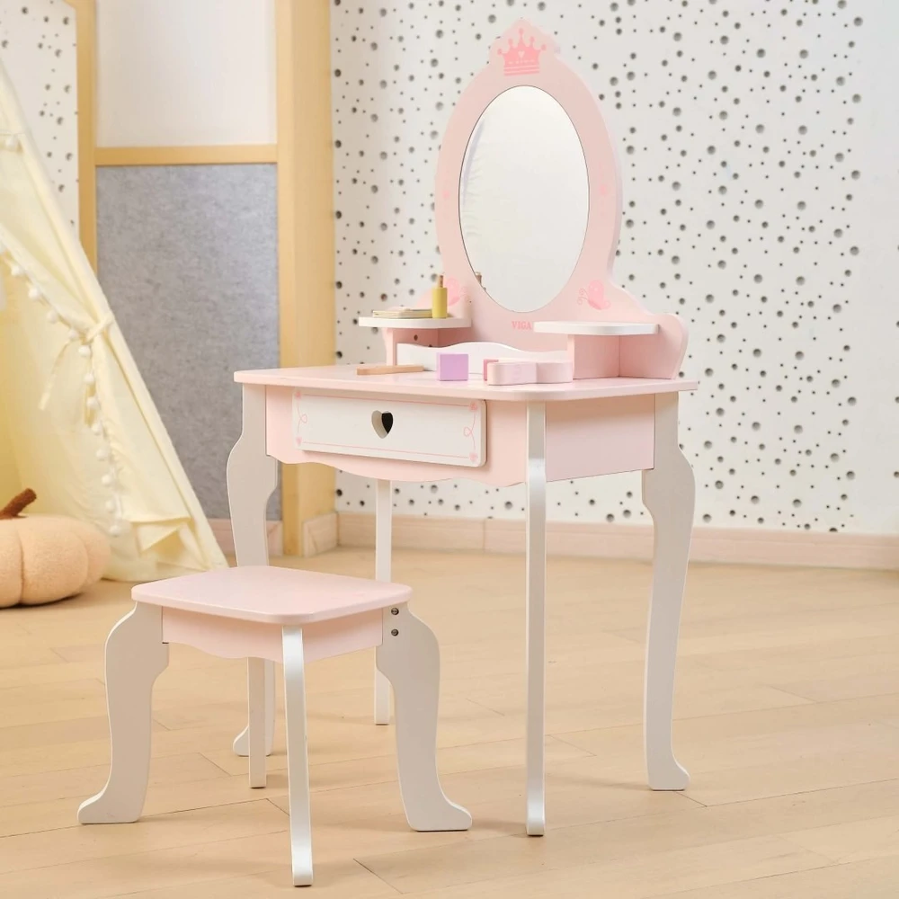 Viga Toys Tualetinis staliukas Viga, su veidrodžiu