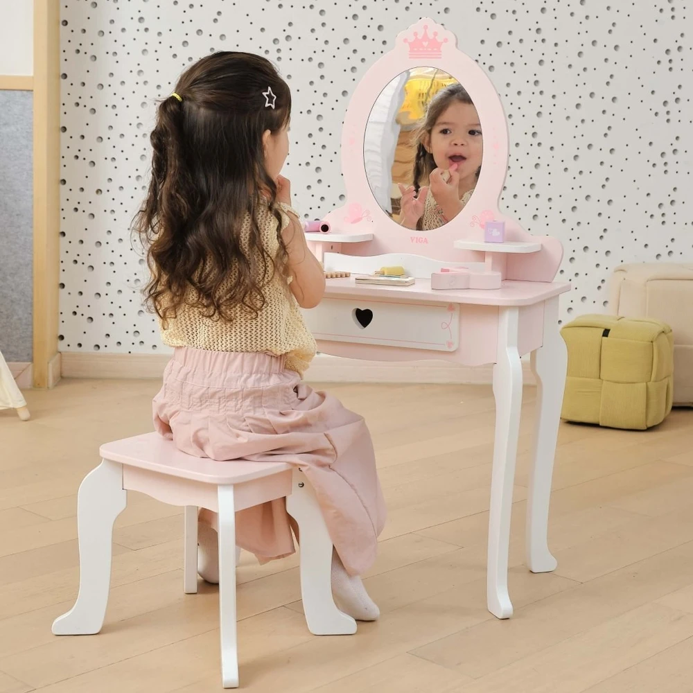 Viga Toys Tualetinis staliukas Viga, su veidrodžiu