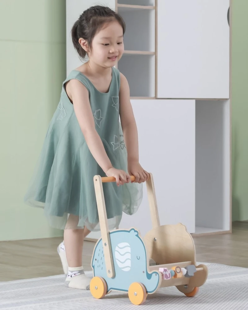 Viga Toys Vaikštynė-stūmdukas Viga, 2 viename funkcija