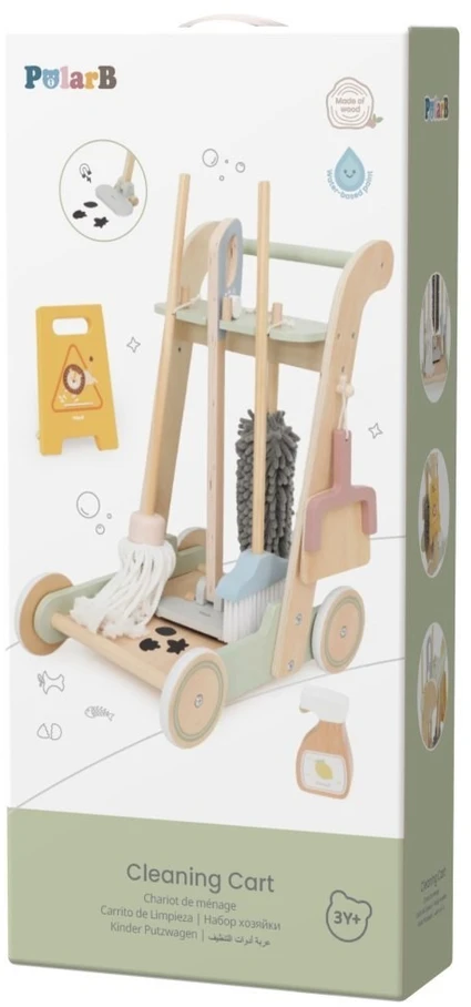 Viga Toys Valymo vežimėlis VIGA, su 10 priedų