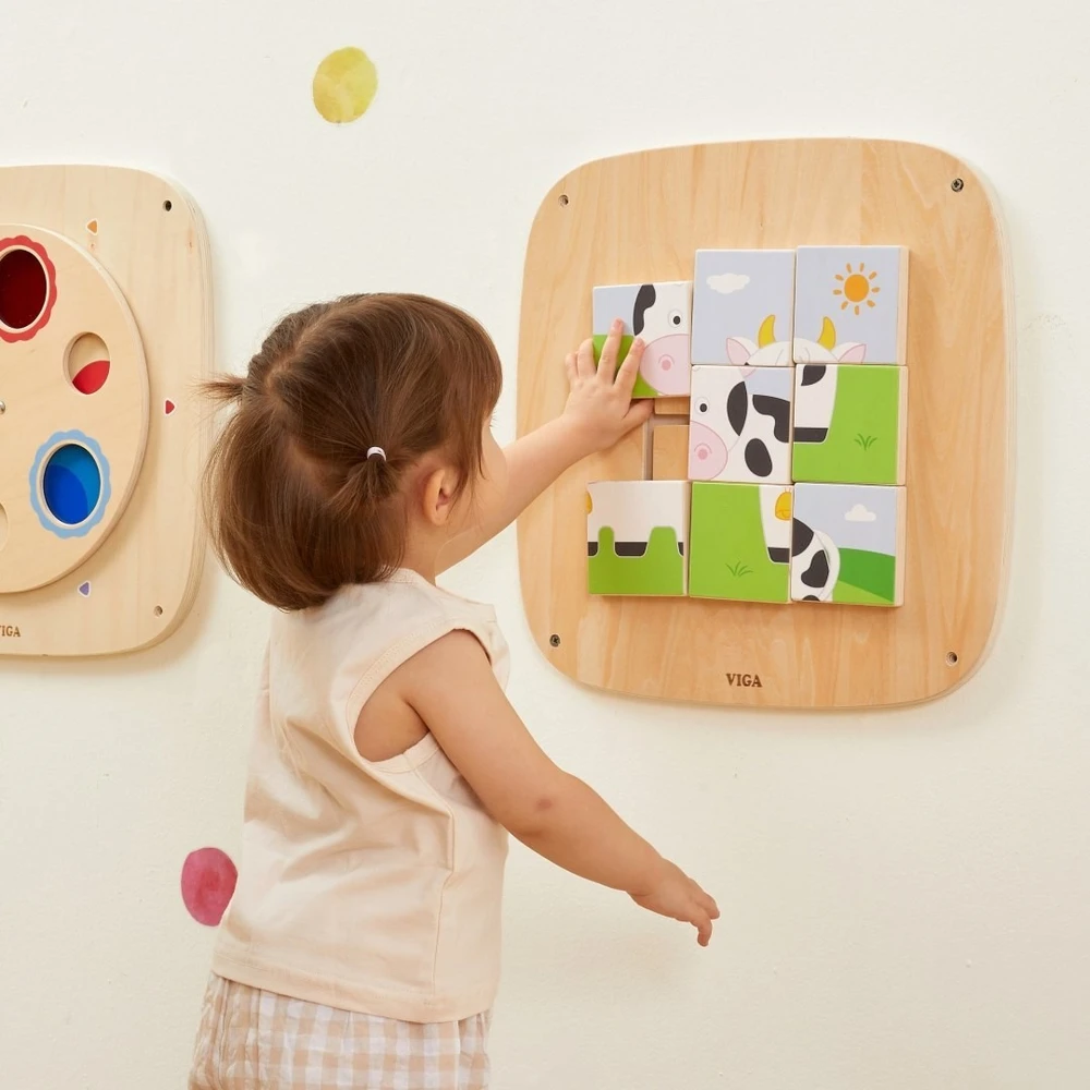 Dėlionė Viga Toys Veiklos lenta VIGA, magnetinis rašiklis