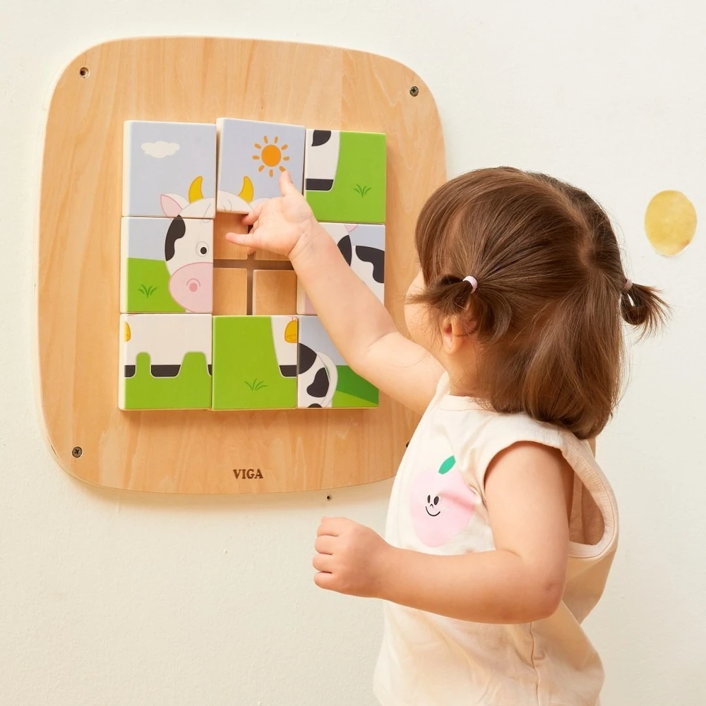 Dėlionė Viga Toys Veiklos lenta VIGA, magnetinis rašiklis