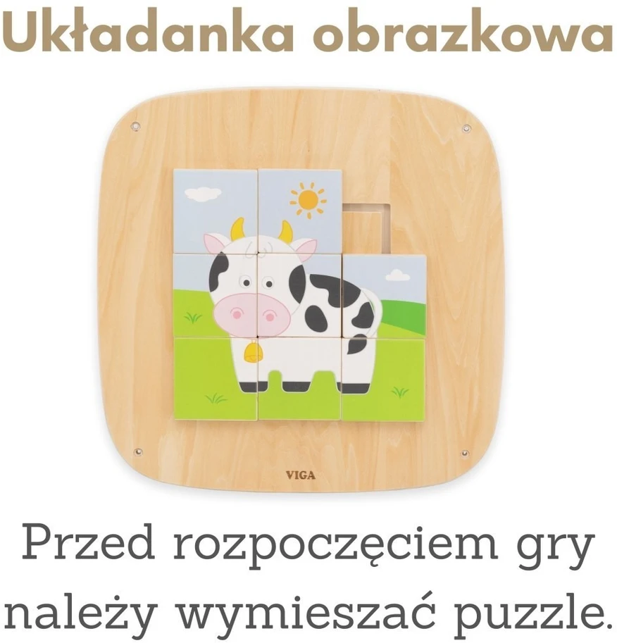 Dėlionė Viga Toys Veiklos lenta VIGA, magnetinis rašiklis