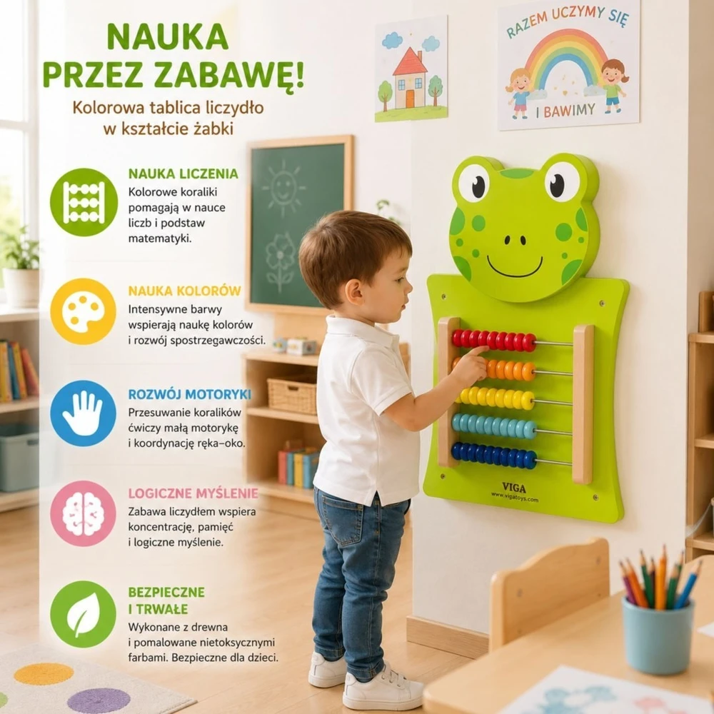 Viga Toys Veiklos lenta Viga, su abakusu