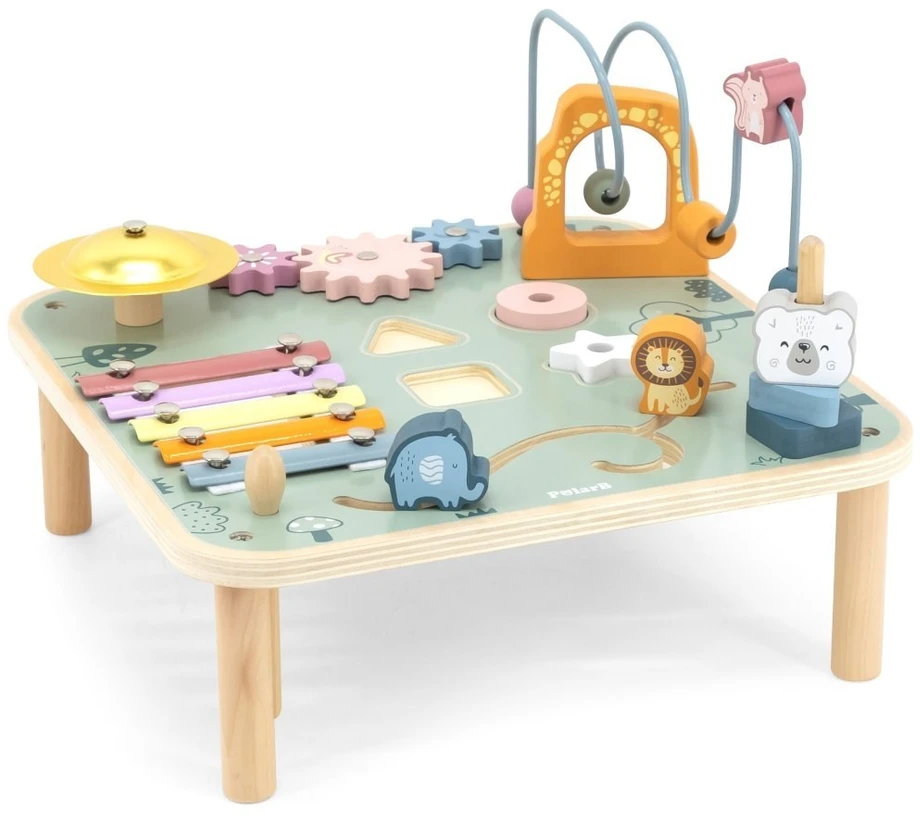 Viga Toys Veiklos stalas Viga, medinis