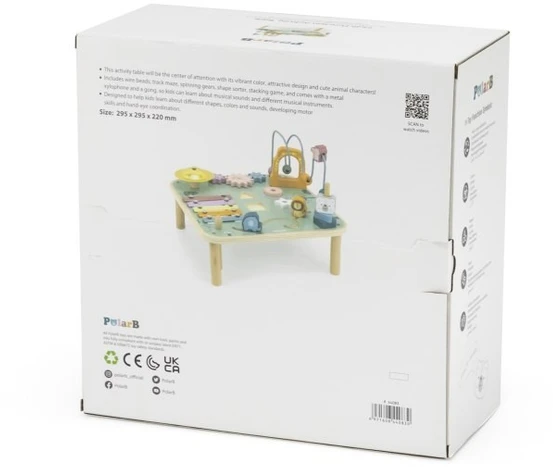 Viga Toys Veiklos stalas Viga, medinis