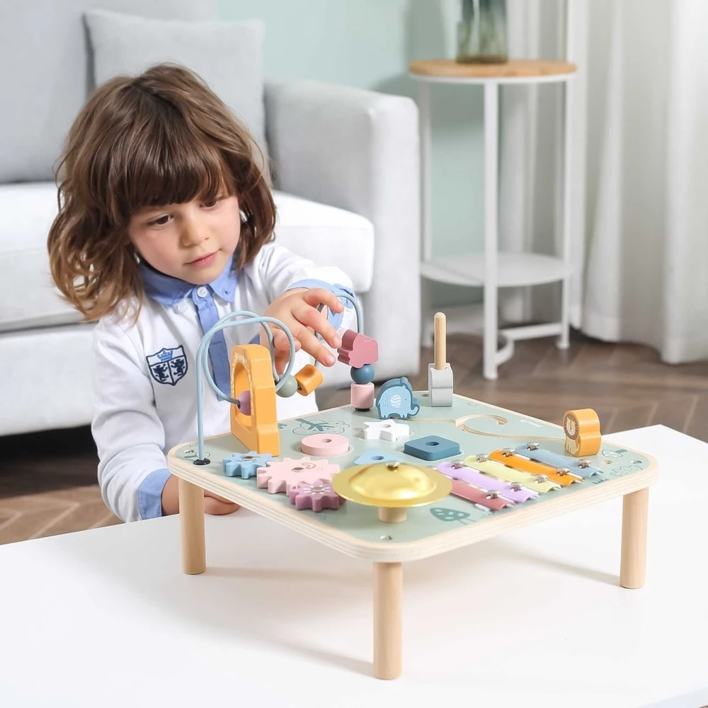 Viga Toys Veiklos stalas Viga, medinis