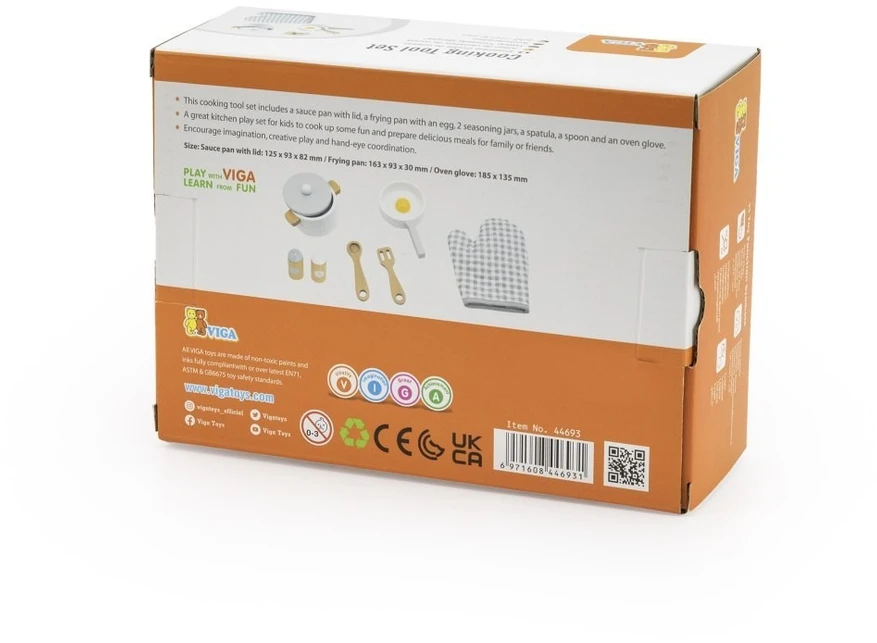 Viga Toys Virtuvės žaidimų rinkinys Viga, su pirštine
