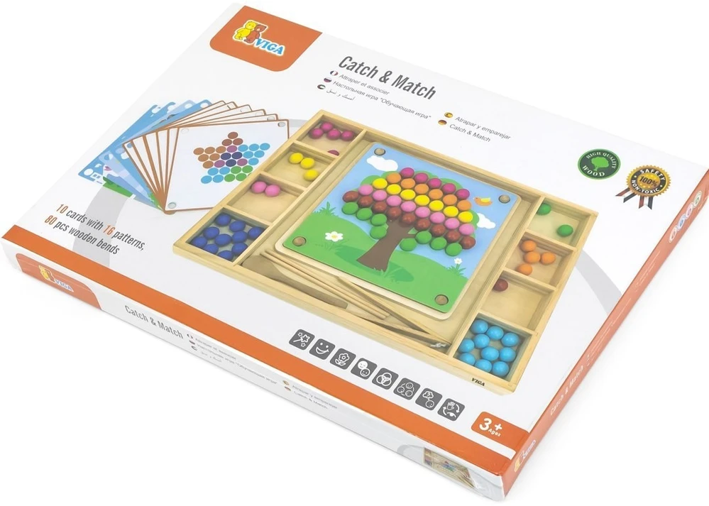 Viga Toys Žaidimas dėlionė Viga, medinė konstrukcija