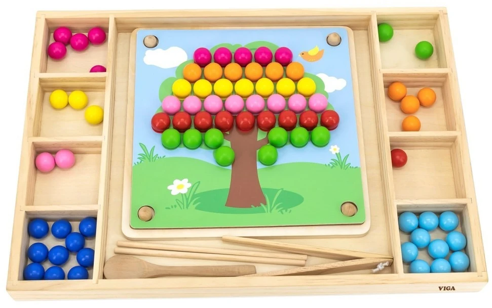 Viga Toys Žaidimas dėlionė Viga, medinė konstrukcija