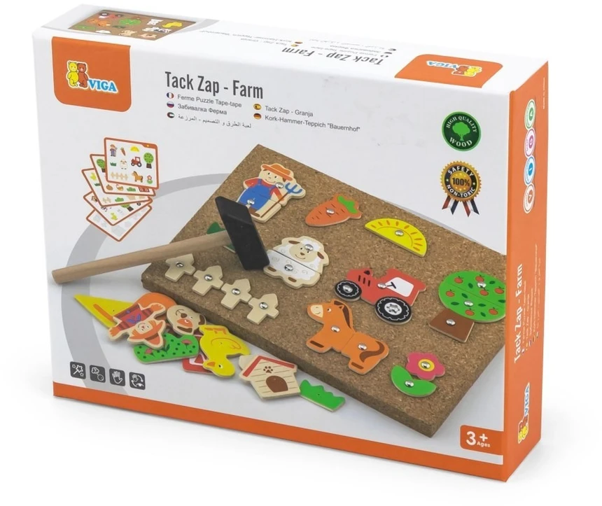 Viga Toys Žaidimas kūrybinis Viga, su kamštine lenta