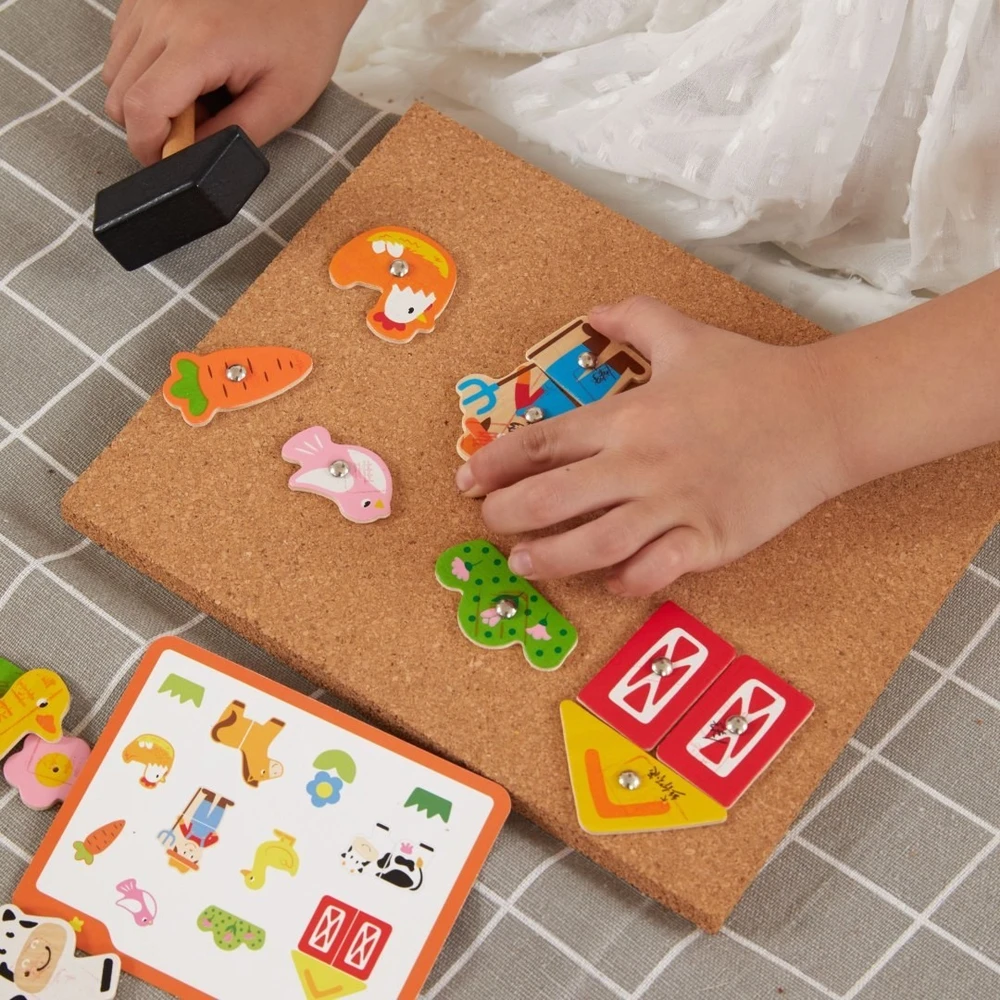 Viga Toys Žaidimas kūrybinis Viga, su kamštine lenta