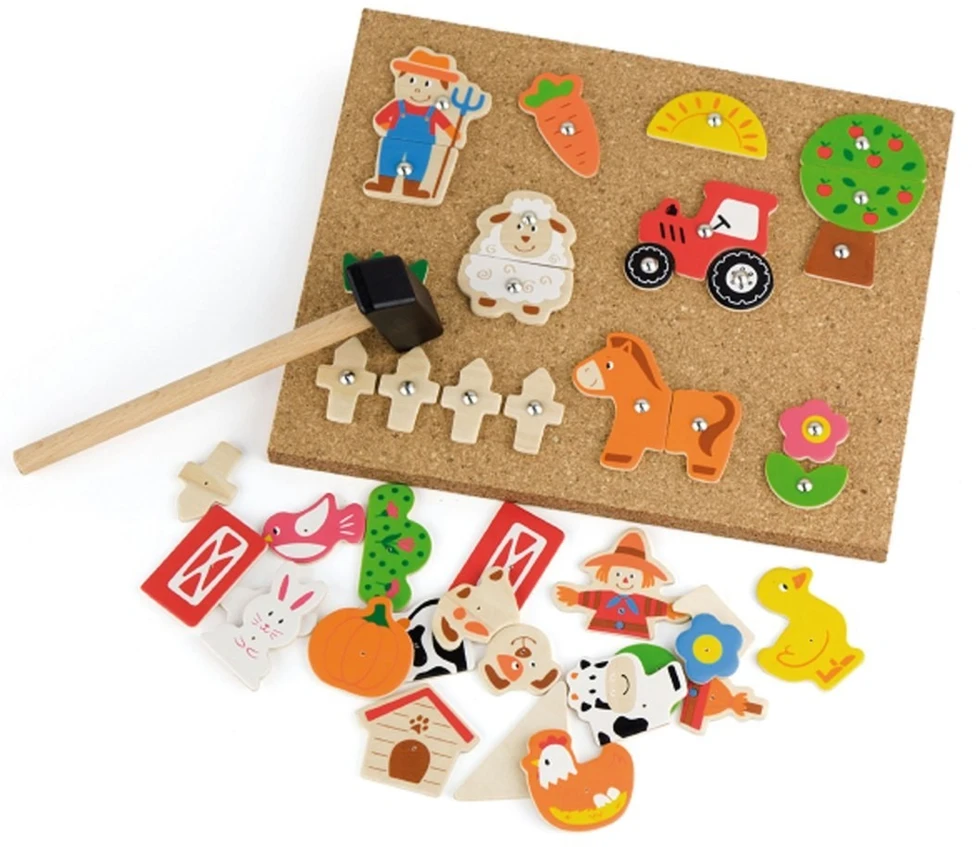 Viga Toys Žaidimas kūrybinis Viga, su kamštine lenta