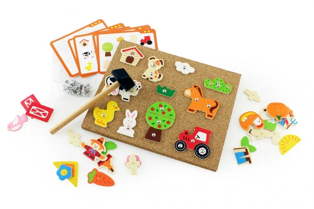 Viga Toys Žaidimas kūrybinis Viga, su kamštine lenta