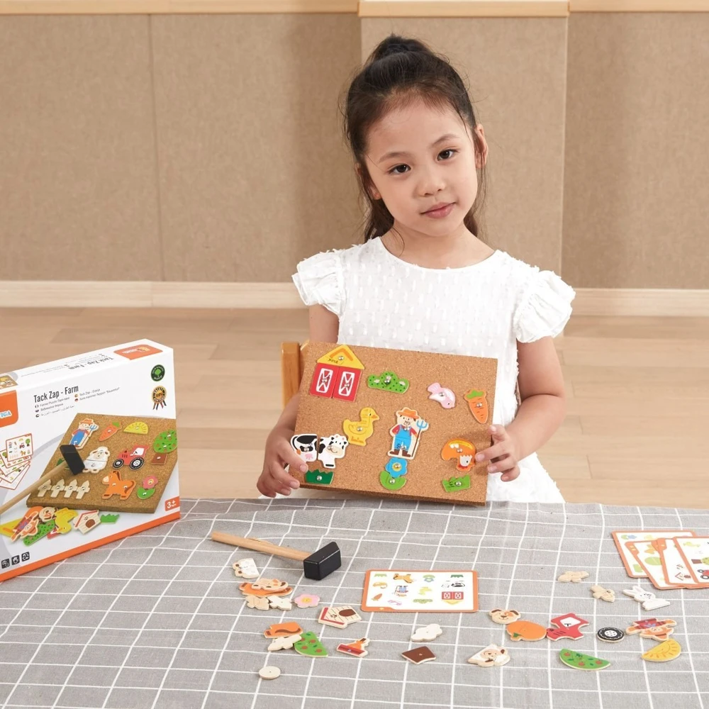 Viga Toys Žaidimas kūrybinis Viga, su kamštine lenta