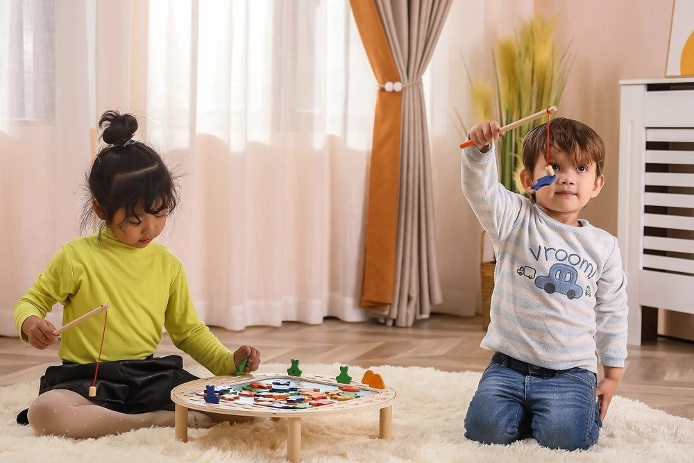 Viga Toys Žaidimų rinkinys Viga, medinis stalas