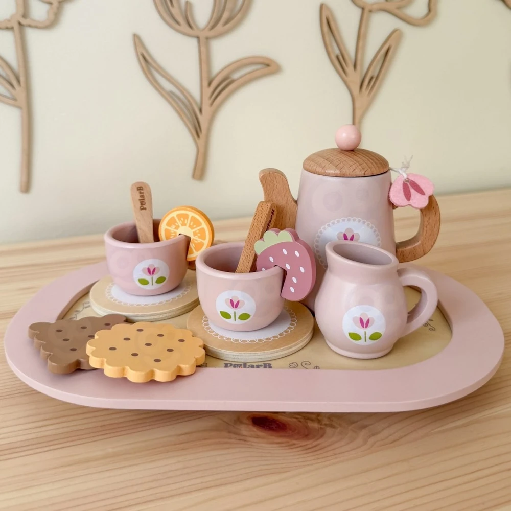 Viga Toys Žaislas arbatos rinkinys PolarB, medinis