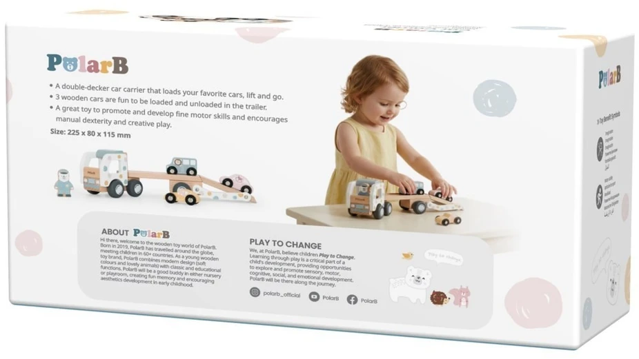 Viga Toys Žaislas autovežis VIGA PolarB, dviejų aukštų