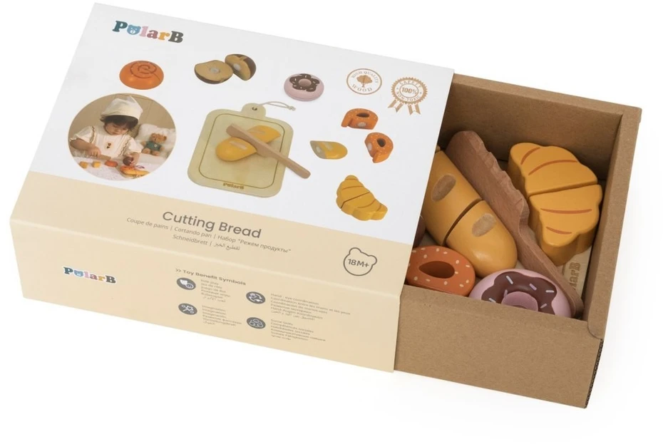 Viga Toys Žaislas duonos pjaustymo rinkinys Viga, medinis