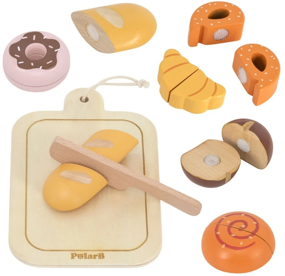 Viga Toys Žaislas duonos pjaustymo rinkinys Viga, medinis