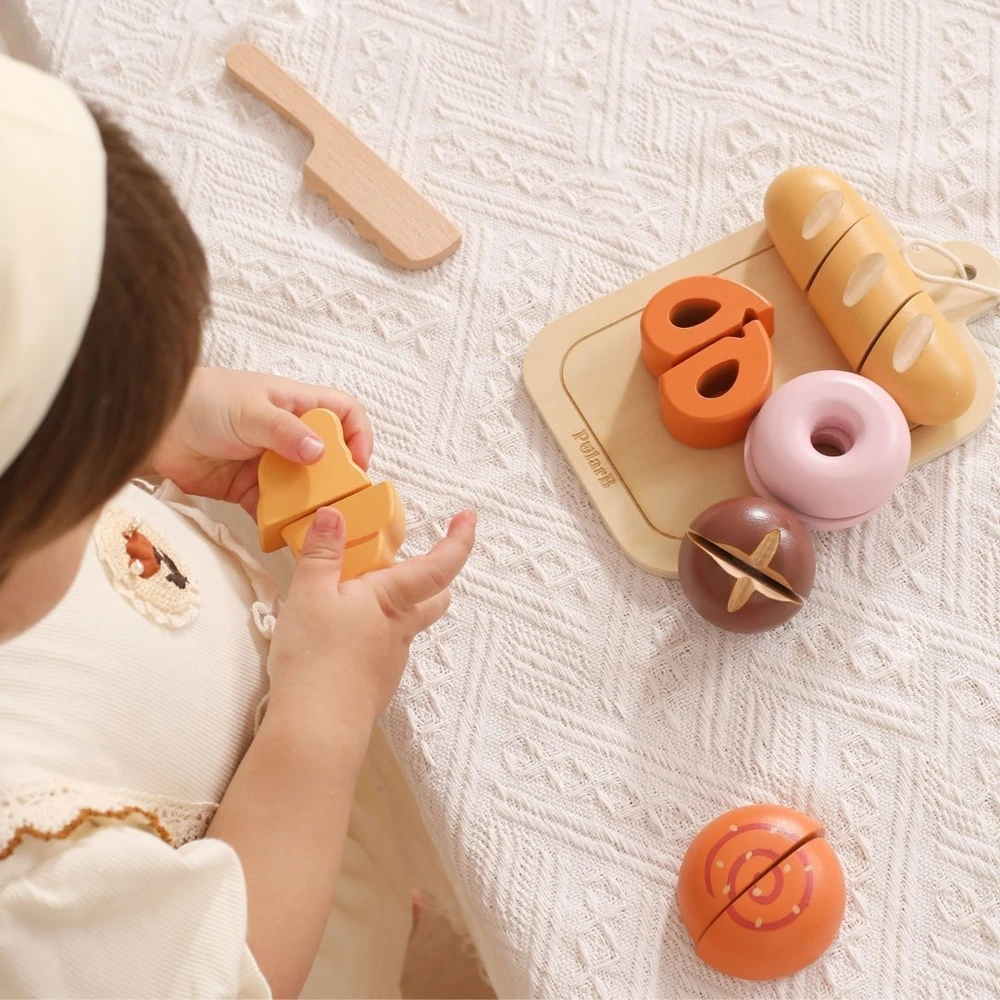 Viga Toys Žaislas duonos pjaustymo rinkinys Viga, medinis