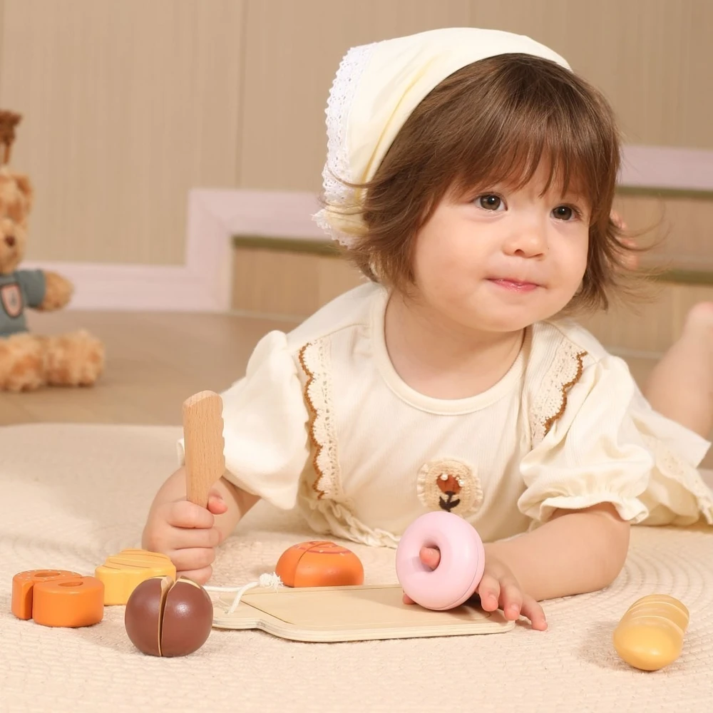 Viga Toys Žaislas duonos pjaustymo rinkinys Viga, medinis