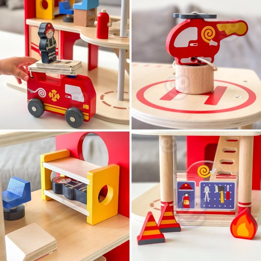 Viga Toys Žaislas gaisrinė VIGA, 3 aukštų