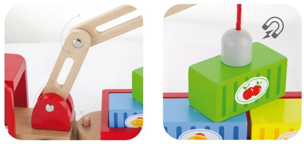 Viga Toys Žaislas kranas Viga, su magnetais