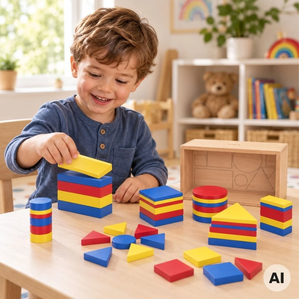 Viga Toys Žaislas lavinamasis VIGA, 48 kaladėlės