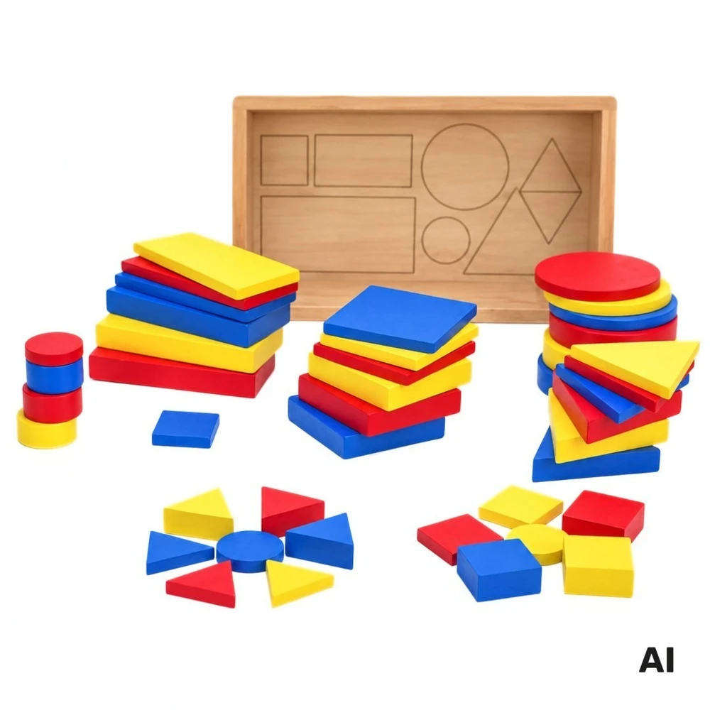 Viga Toys Žaislas lavinamasis VIGA, 48 kaladėlės
