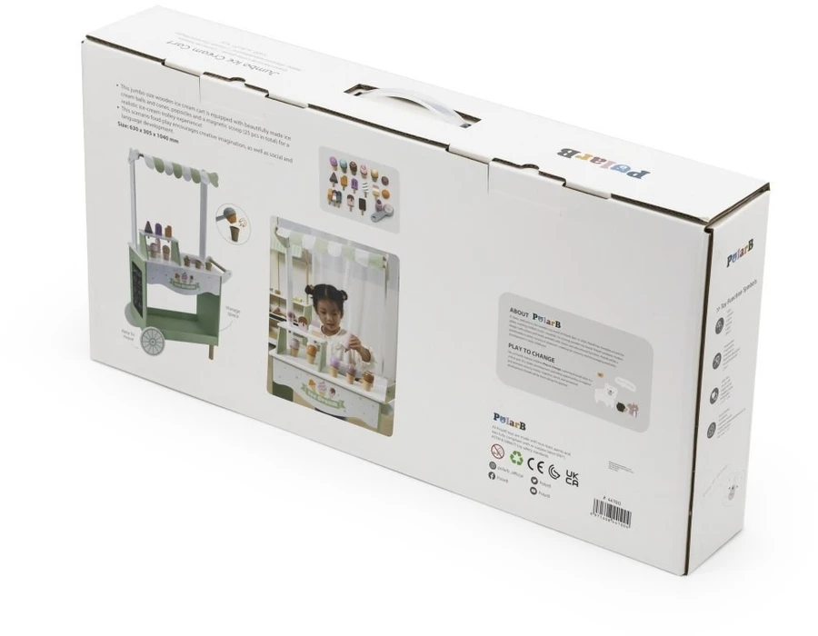 Viga Toys Žaislas ledų vežimėlis Viga, magnetinis samtelis