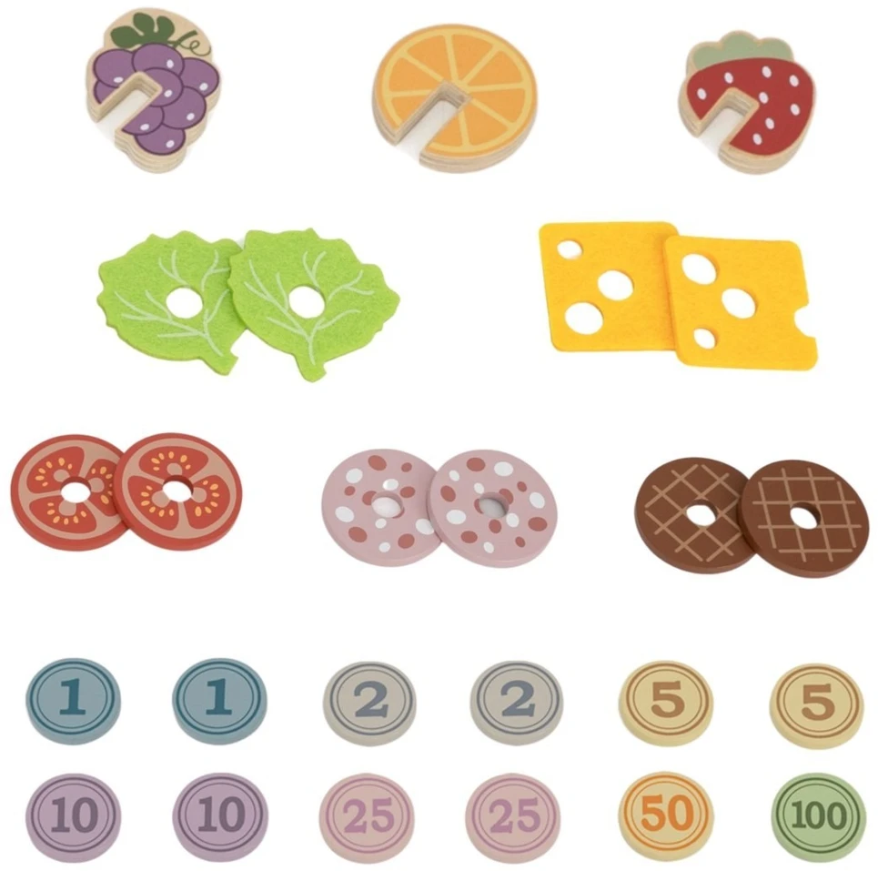 Viga Toys Žaislas mini parduotuvė VIGA, 46 priedai