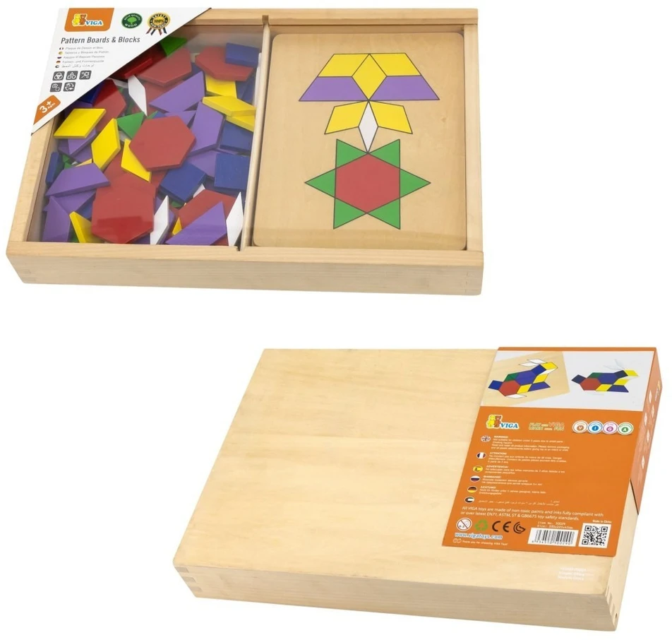 Viga Toys Žaislas mozaika Viga, 148 elementai