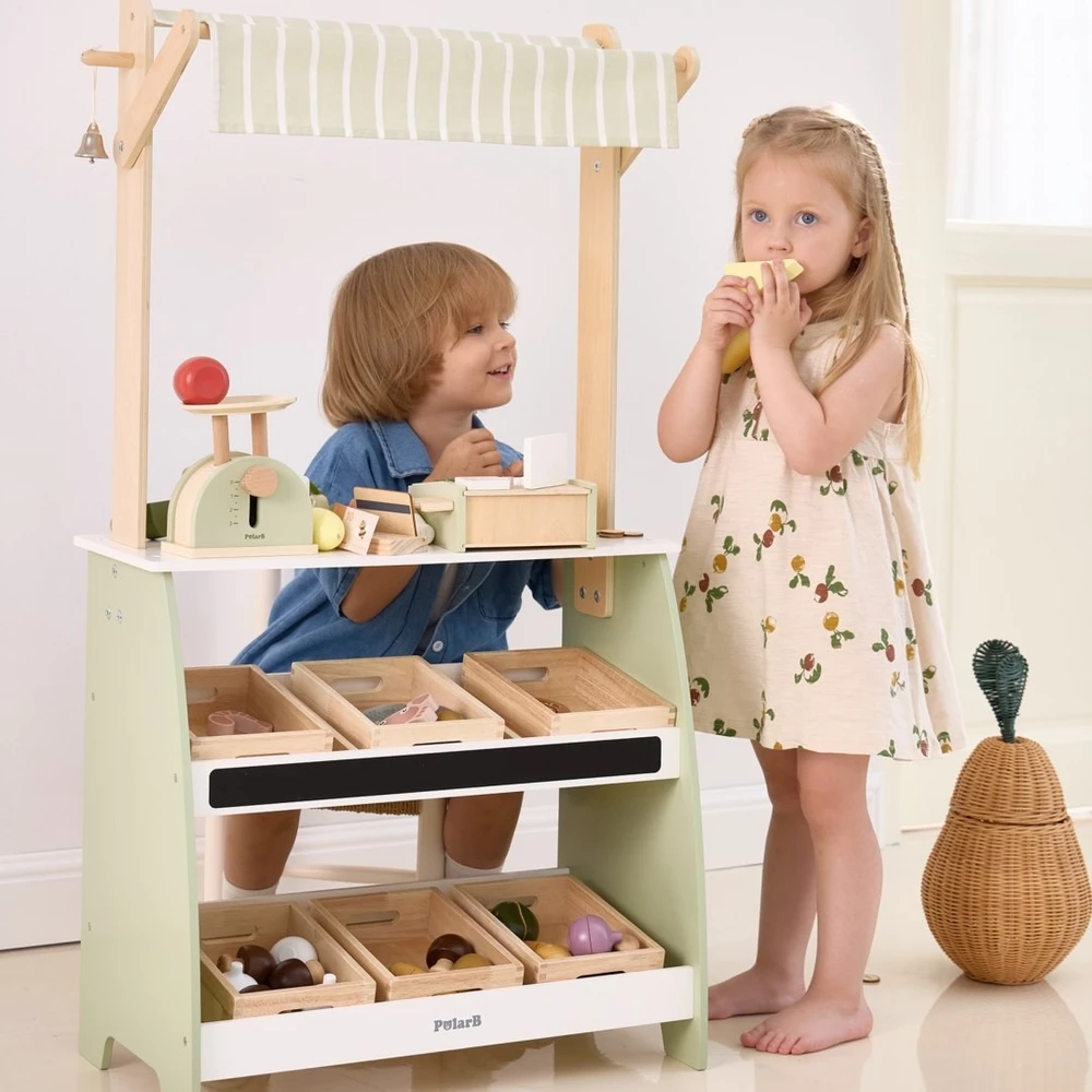 Viga Toys Žaislas mugės stendas VIGA, pastelinis stilius