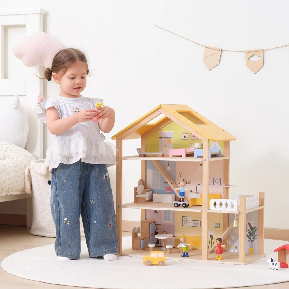 Viga Toys Žaislas namelis Viga, 32 elementai