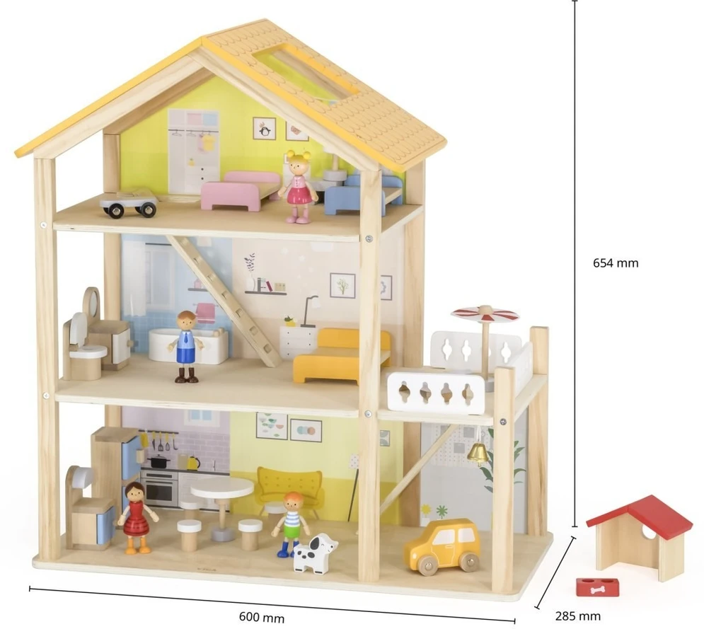 Viga Toys Žaislas namelis Viga, 32 elementai