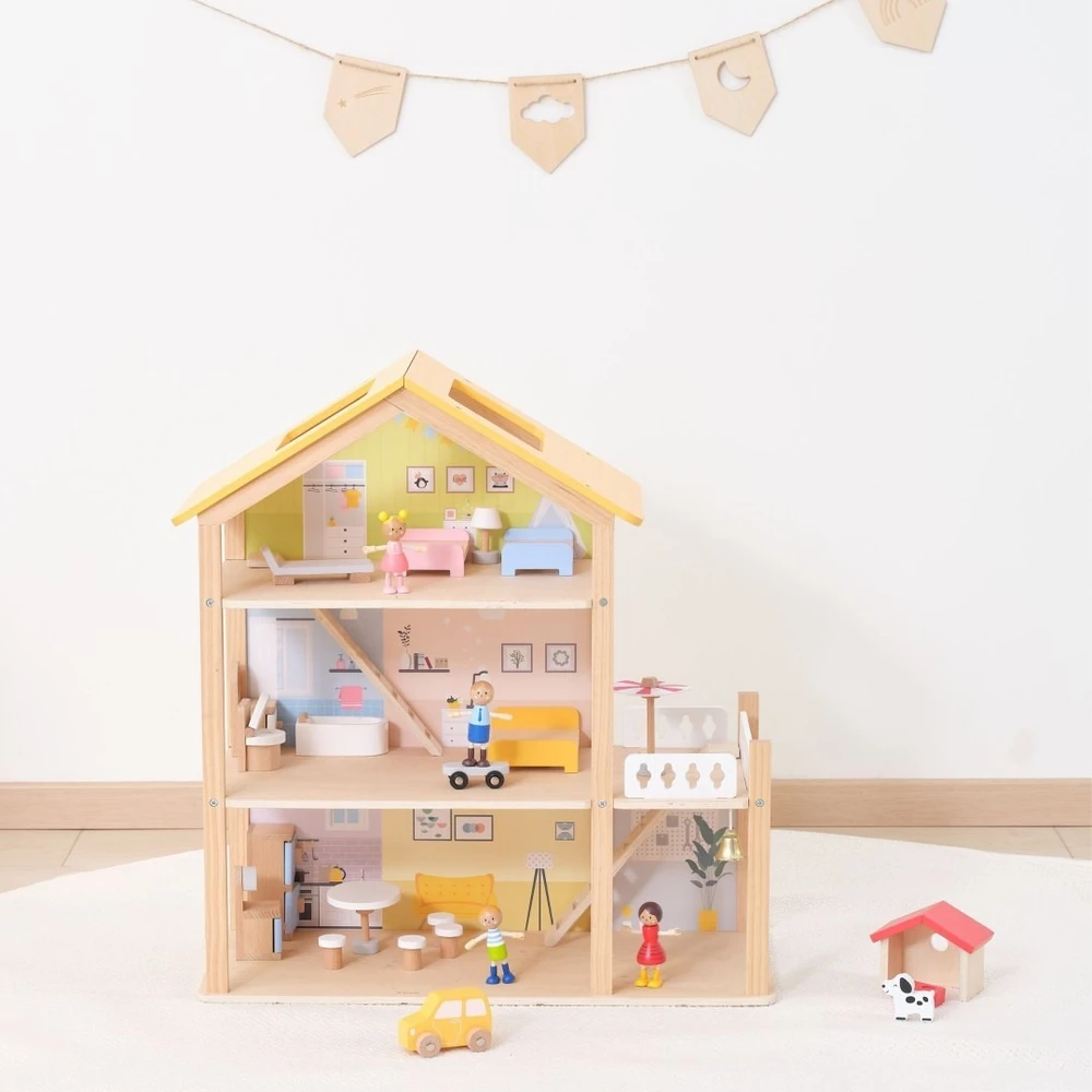 Viga Toys Žaislas namelis Viga, 32 elementai