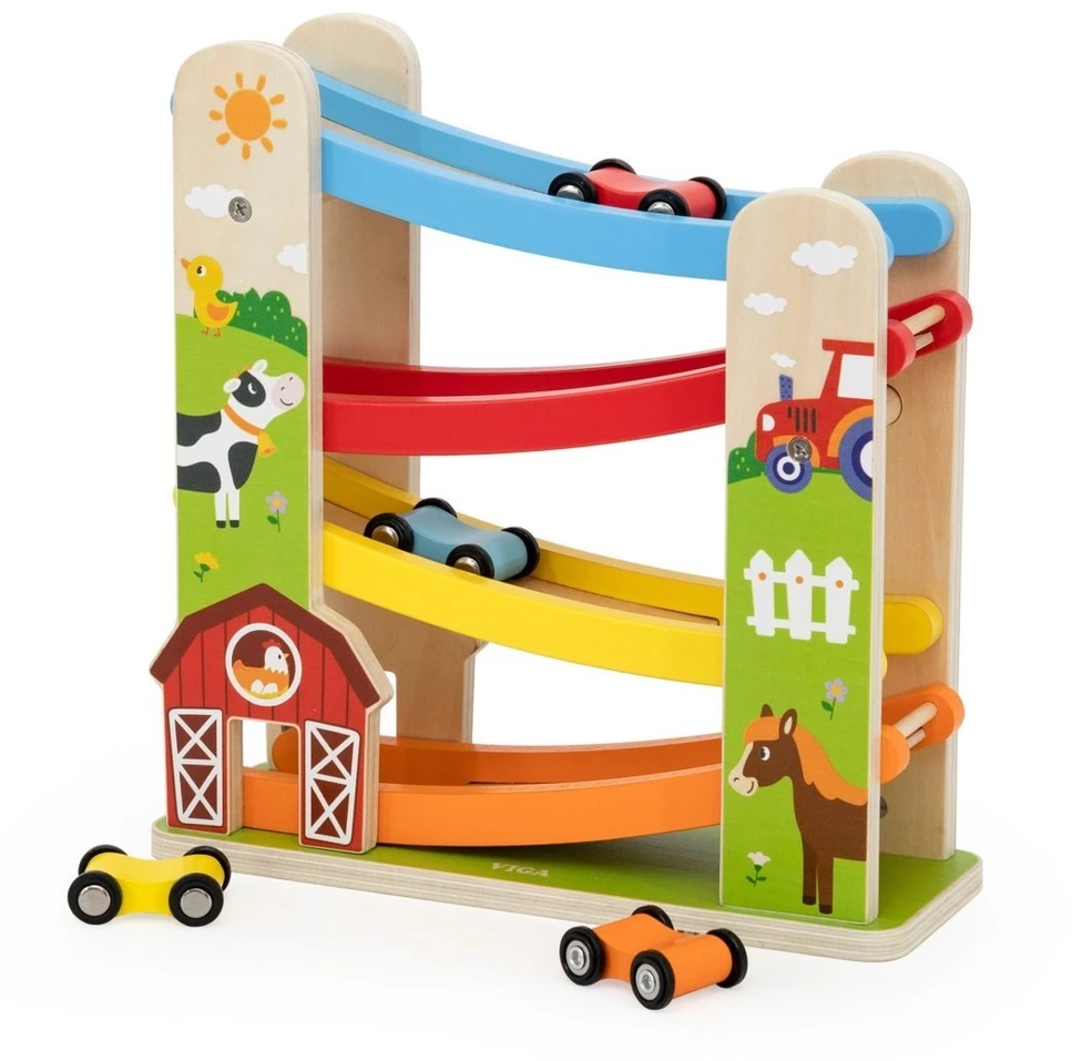 Viga Toys Žaislas nusileidimo trasa VIGA, ūkiška tema