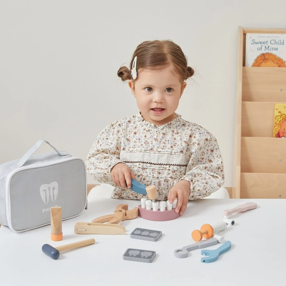 Viga Toys Žaislas odontologo rinkinys Viga, patogus krepšys