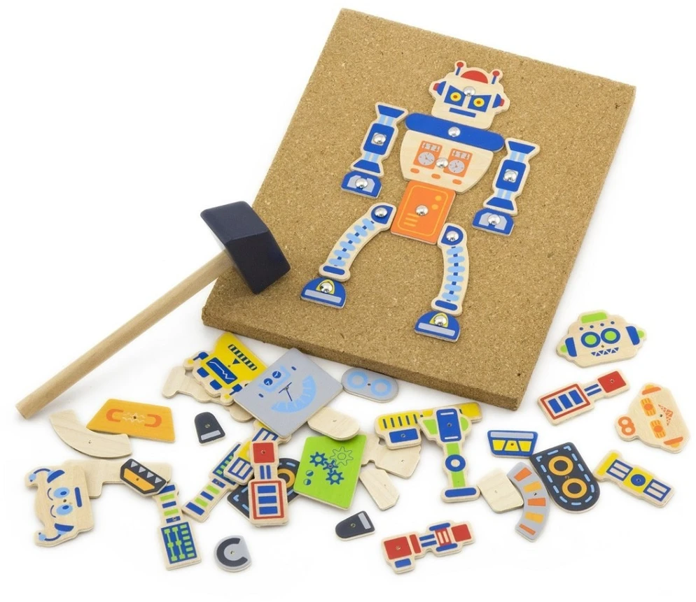 Viga Toys Žaislas plaktukas Viga, natūralios medienos