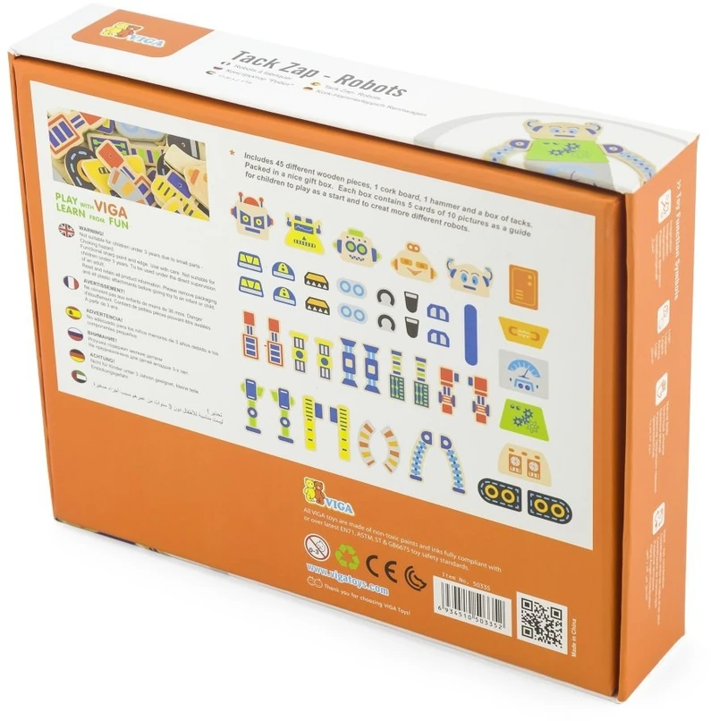 Viga Toys Žaislas plaktukas Viga, natūralios medienos