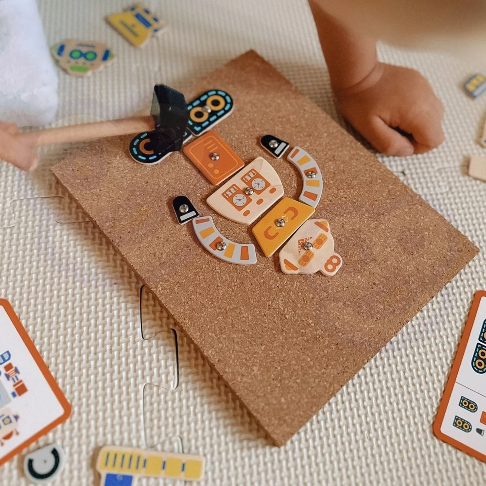 Viga Toys Žaislas plaktukas Viga, natūralios medienos