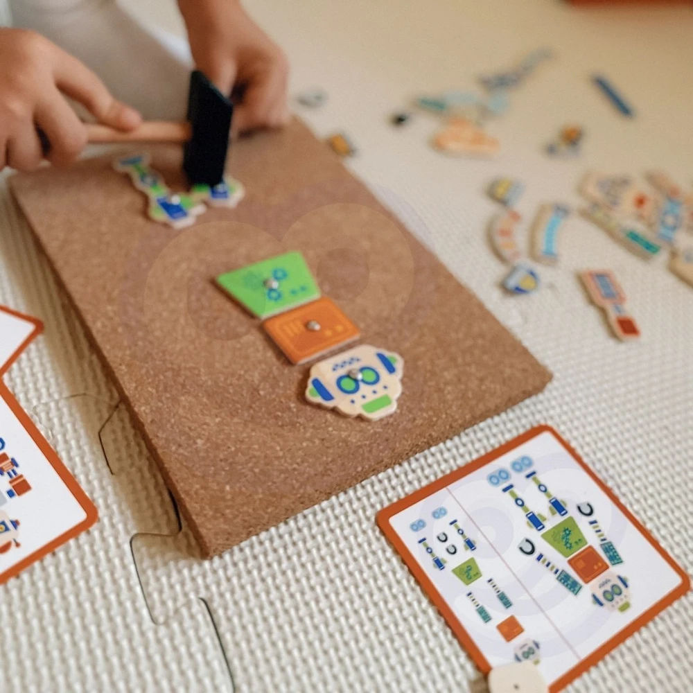 Viga Toys Žaislas plaktukas Viga, natūralios medienos